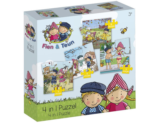 Fien & Teun 4 in 1 - 4, 6, 9, 16 stukjes
