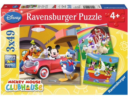 Iedereen houdt van Mickey - 3 x 49 stukjes