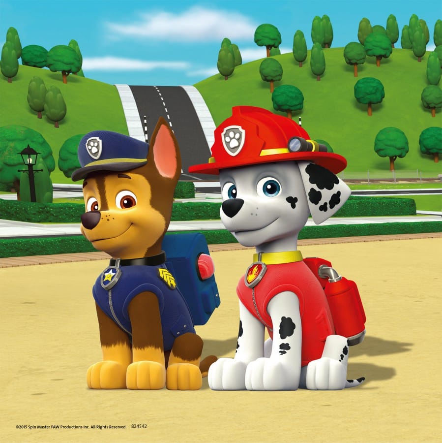 Paw Patrol - team op 4 poten - 3 x 49 stukjes
