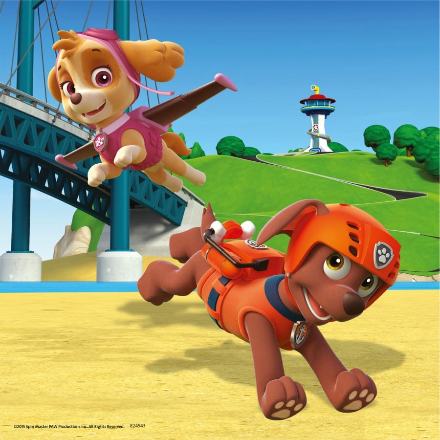 Paw Patrol - team op 4 poten - 3 x 49 stukjes