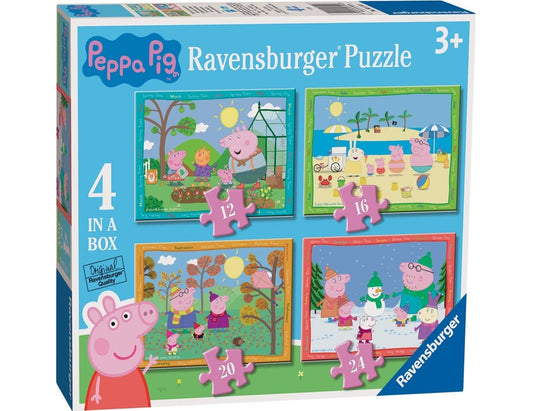 Peppa Pig 4 in 1 - 12, 16, 20, 24 stukjes