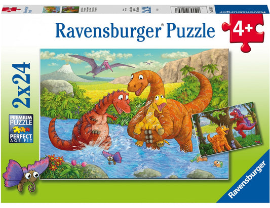 Spelende Dino's - 2 x 24 stukjes