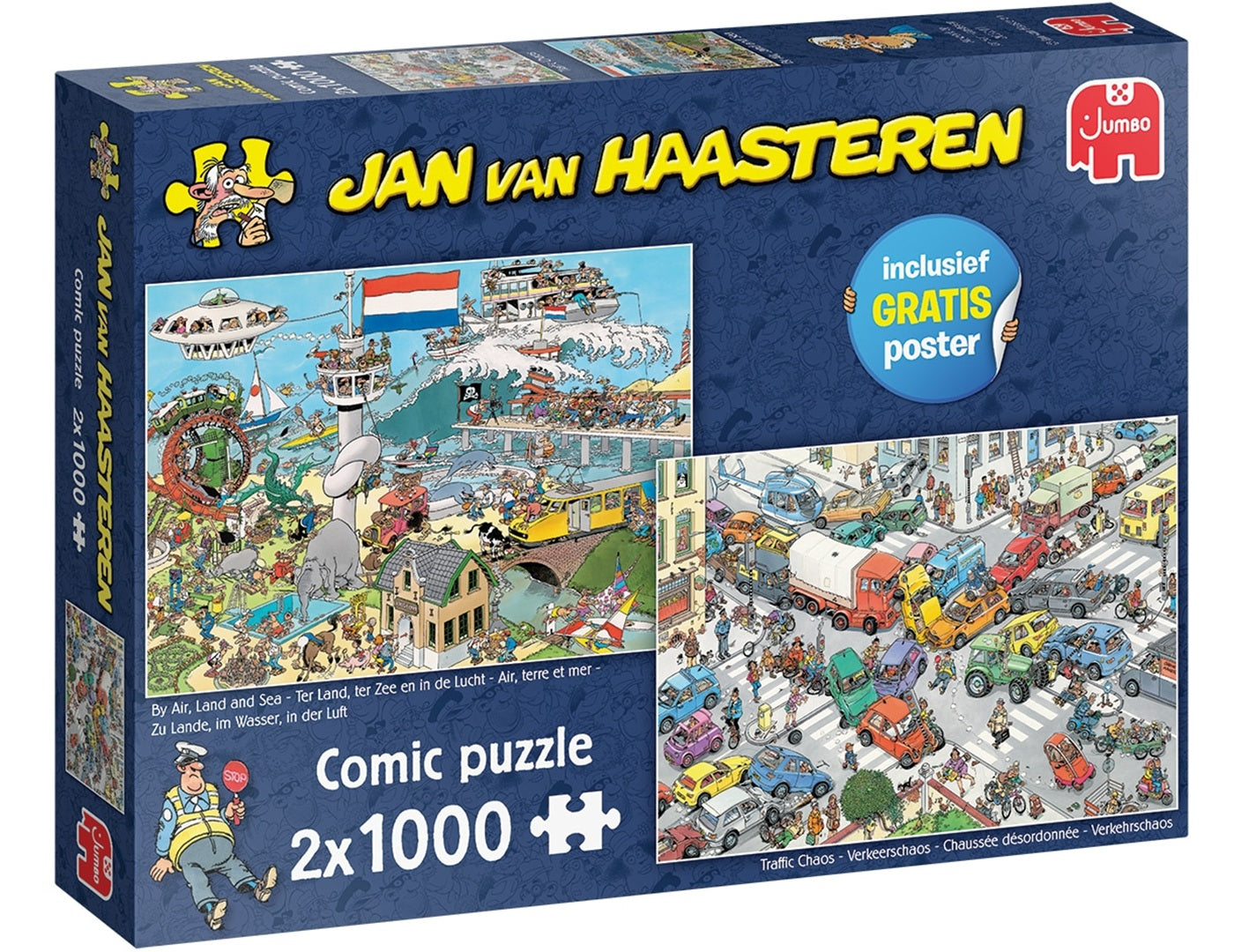 Verkeerschaos & Ter land, ter zee en in de lucht - 2x 1000