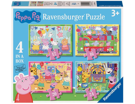 Peppa Pig 4 in 1 (2) - 12, 16, 20, 24 stukjes